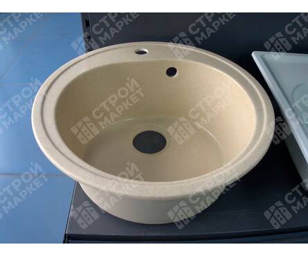 Мойка D50 круглая бежевая GM11 MIXLINE Фотография_4