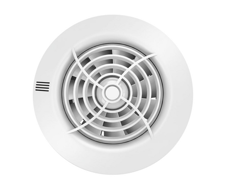 Вентилятор осевой вытяжной d 100 мм с укороченным патрубком Seicoi Ratio 100 White Фотография_0