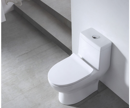 Унитаз-монолит SM9601R бозободковый тонкое сиденье ДП (с гофрой и подводкой) EVA GOLD Фотография_2