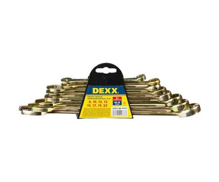 Ключи комбинированные DEXX гаечные 8-22 мм, желтый цинк, набор (8 шт) Фотография_0