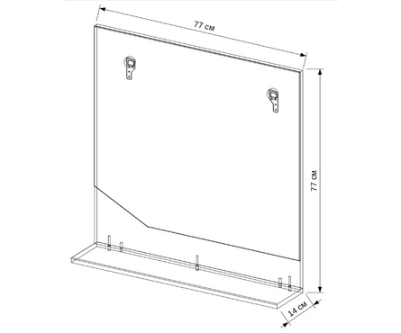 Зеркало EVA GOLD Либерти 80 №2 Фотография_3