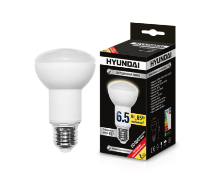 Лампа источник света LED01-R63-6.5W-2.7K-Е27 Hyundai Фотография_0