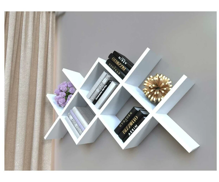 Полка настенная 100х52х15 см белая РИМ Фотография_1