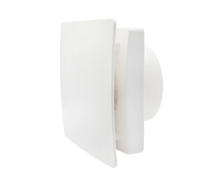 Вентилятор осевой вытяжной d 100 мм с укороченным патрубком Seicoi Floxy Design 100 White Фотография_1