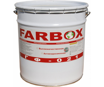 Грунт по металлу ГФ-021 красно-коричневый антикорозионный BRITZ Farbox 20 кг Фотография_1