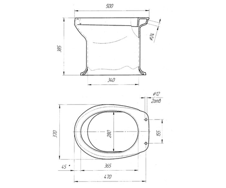 Унитаз Дачный с сиденьем Фотография_1