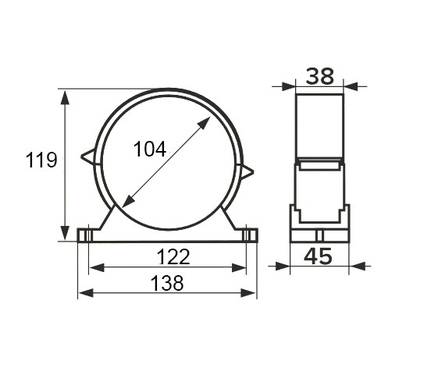Держатель-соединитель круглых воздуховодов ПВХ с уплотнителем d 100 мм белый Фотография_1
