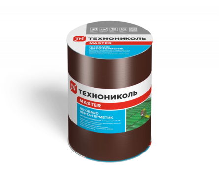 Самоклеящаяся герметизирующая лента NICOBAND цвет коричневый, длина 10 м, ширина 15 см Фотография_1