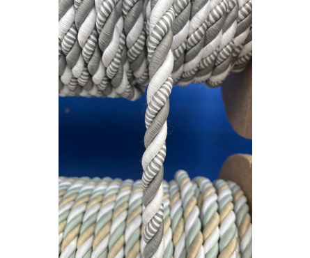 Шнур декоративный 12 мм белый/серый/узор Фотография_2