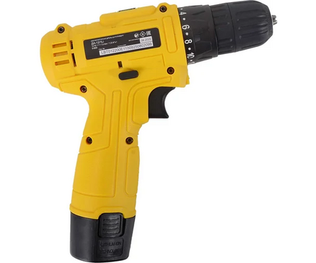 Дрель-шуруповерт 12 В 1 шт Li-ion акк. 1.5 Ач, 24 Нм, 0-600 об/мин, 1 скорость EUROLUX Фотография_2