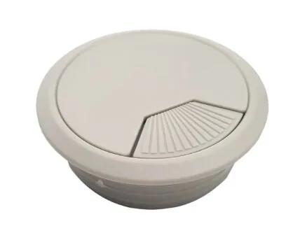 Заглушка кабель-канала для стола серая Фотография_0