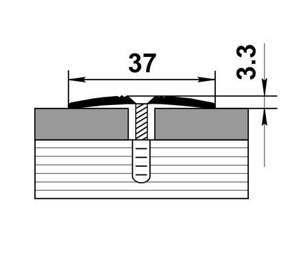 Порог стыкоперекрывающий алюминиевый 37х1800 мм сосна жемчужная Фотография_2