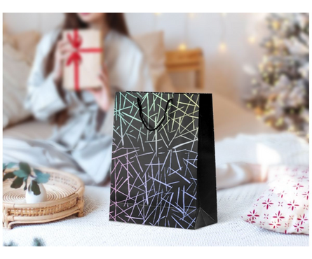 Пакет подарочный 42х31х12 см Черный Фотография_2