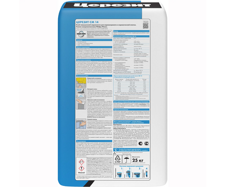 Клей плиточный ЦЕРЕЗИТ СМ 14 С2Т 25 кг Фотография_1