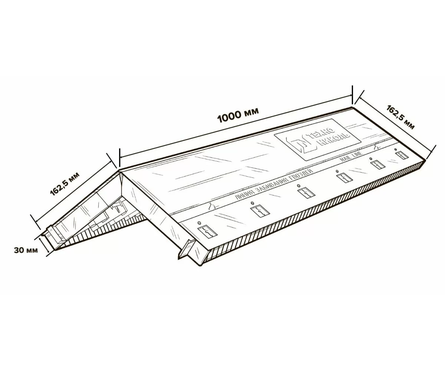 Аэратор коньковый ТехноНИКОЛЬ для г/ч с крепежом (1 м) Фотография_2