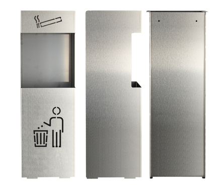 Урна для мусора с пепельницей нерж. 24 л Сатин САНАКС Фотография_2