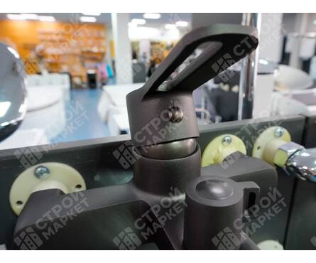 Смеситель для ванны однорычажный CONSUL короткий гусак графит 8910 Фотография_6