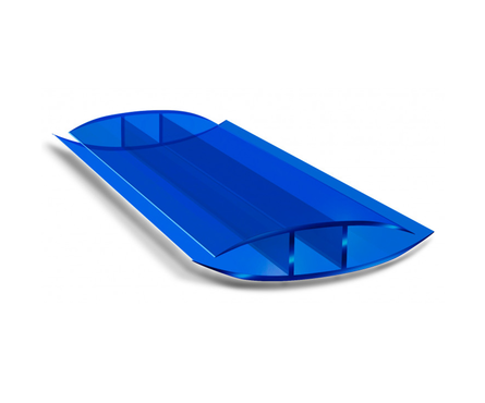 Профиль для поликарбоната Н-4 мм, синий, 6 м Фотография_0