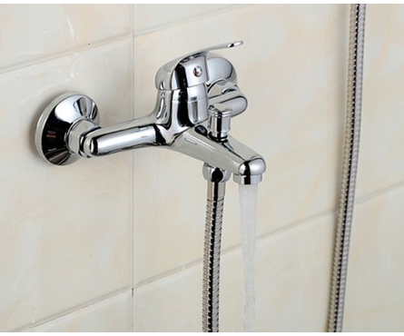 Смеситель для ванны однорычажный GROMIX короткий гусак хром 35к Фотография_3