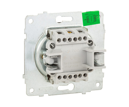Выключатель MINA OVIVO, 1-кл, белый, проходной Фотография_1
