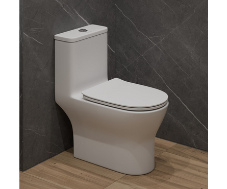 Унитаз-монолит SM9618T безободковый тонкое сиденье ДП круговой смыв (с гофрой и подводкой) EVA GOLD Фотография_1