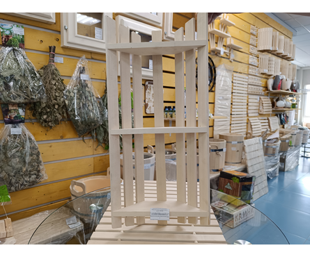 Полка для бани угловая 3 уровня МП-56 липа Фотография_1