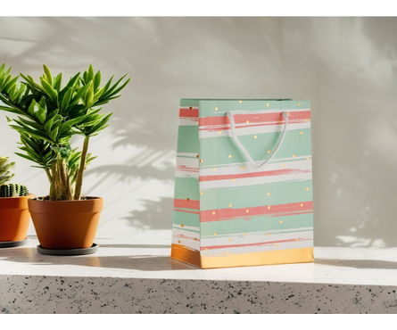 Пакет подарочный 23х18х10 см Мятный Фотография_2
