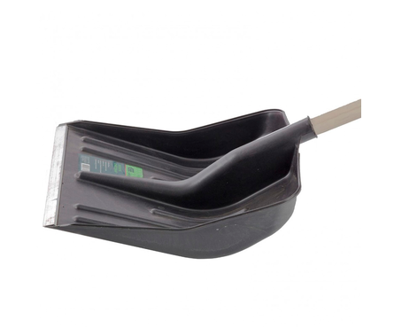 Лопата для уборки снега Сибртех пластиковая, деревянный черенок, 475х355 мм Фотография_1