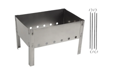 Мангал 350х240х240 мм сборный + 4 шампура