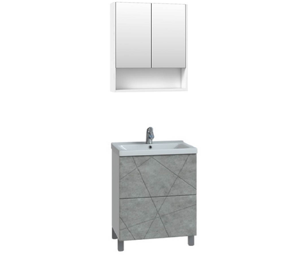 Тумба для ванной Geometrry-60 с ум.Сомо 60 Бетон Фотография_1