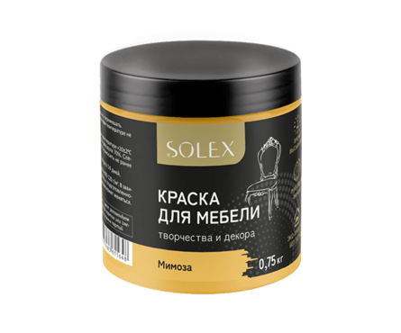 Краска для мебели SOLEX мимоза 0.75 кг  Фотография_1