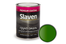 Грунт-эмаль по ржавчине SLAVEN 3 в 1, зеленый лист (1.1 кг)