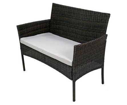 Мебель садовая из исусственного ротанга с подушками (диван, 2 кресла, стол) каркас т.-короч. ДОМИНИКАНА Фотография_2