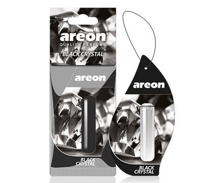 Ароматизатор автомобильный картонный подвесной гелевый черный кристал AREON Фотография_0