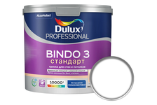Краска ВД Dulux BINDO 3 латексная для стен и потолков, интерьерная, глубокоматовая, база BW (2.5 л)