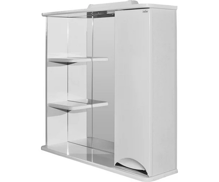 Шкаф навесной MIXLINE Этьен 75 белый правый с подсветкой (ПВХ) Фотография_0