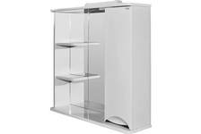 Шкаф навесной MIXLINE Этьен 75 белый правый с подсветкой (ПВХ)