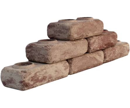 Кирпич облицовочный Ermix Стареный бело-коричневый, 240х120х65 мм, гиперпрессованный Фотография_2