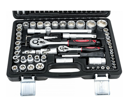 Набор инструментов MAXPILER 108 предметов 1/4 - 1/2, 6-гранные, 4-32 мм Фотография_2