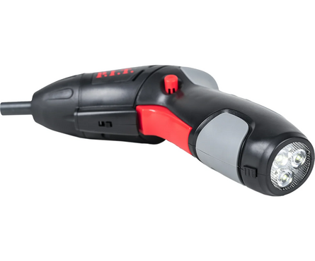 Аккумуляторная отвертка 3.6 В, встр Li акк. 1.3 Ач, 3.5 Нм. бит 15 шт, USB заряд., фонарик, кейс P.I.T. Фотография_1