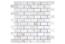 Мозаика Caramelle Mosaic Pietrine Dolomiti Bianco полированная, 298х298х7 мм, чип 23х48 мм