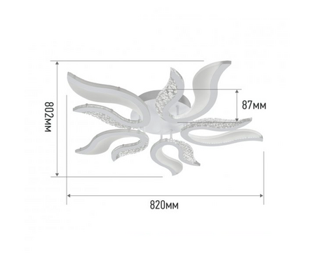 Люстра светодиодная FLAME ELEGANT потолочная дим.с пультом 90Вт IN HOME Фотография_1