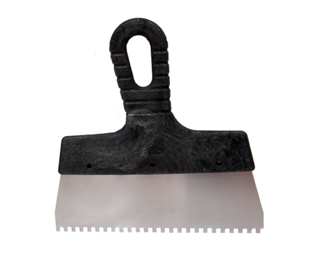 Шпатель зубчатый Black Edition нержавеющая сталь. пластиковая рукоятка, 200 мм, 8х8 мм  Фотография_0
