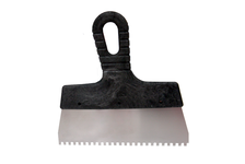 Шпатель зубчатый Black Edition нержавеющая сталь. пластиковая рукоятка, 200 мм, 8х8 мм 