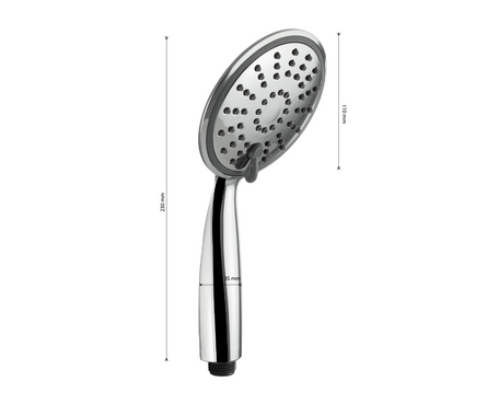 Лейка для душа 2 режимная хром 6033 GFmark Фотография_4