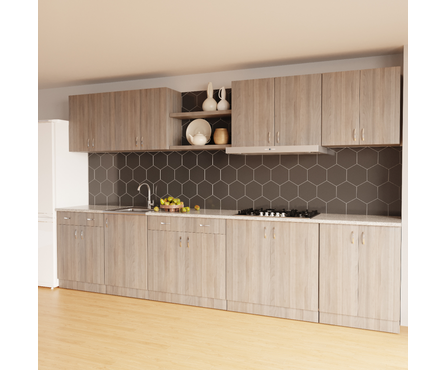 Стол-тумба кухонный распашные дверцы со столешницей 60 см ЛДСП ясень/шимо светлый (1 ящик) Фотография_2