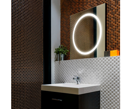 Зеркало 700х700 мм Меридиан светодиодная подсветка MIXLINE Фотография_2