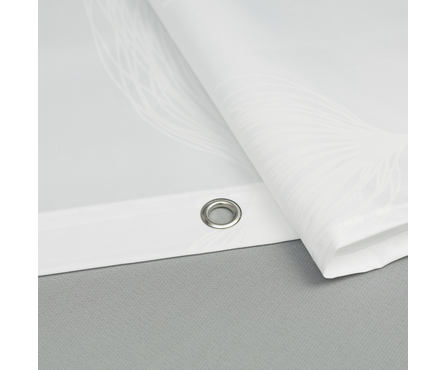 Штора для ванной полиэстер водонепроницаемая 200x180 см белый с узором без колец D15P218i11 IDDIS Фотография_1