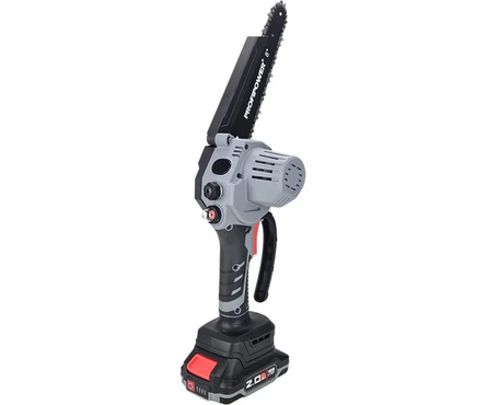 Пила цепная аккумуляторная бесщеточная 200 мм 18В Li-ion 2 АКБ 2 А*ч, ЗУ PROFIPOWER Фотография_1