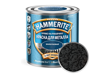 Краска по металлу Hammerite Молотковая, черная (0.75 л)